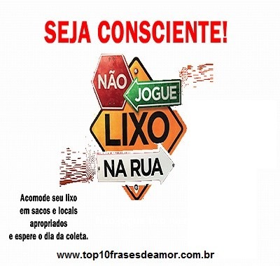 Não jogue lixo na rua