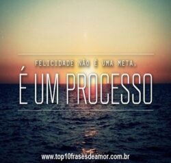 Felicidade é um processo