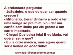 A professora pergunta