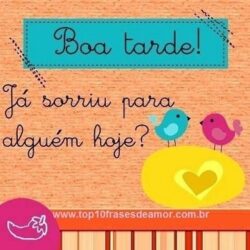 Já sorriu para alguém hoje?