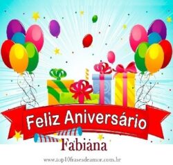 Feliz aniversário Fabiana