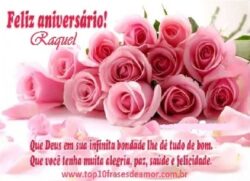 Feliz Aniversário Raquel!