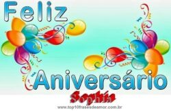 Feliz Aniversário Sophia