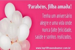 Parabéns, filha amada!