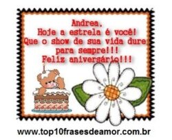 Feliz Aniversário Andrea!