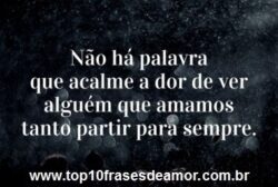 Não há palavras para tanta dor
