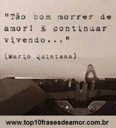 Tão bom morrer de amor