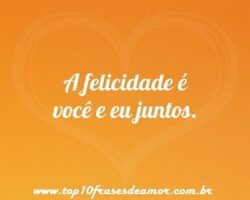 A felicidade é você e eu juntos