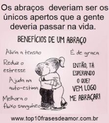 Benefícios de um abraço