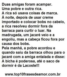 Duas amigas no acampamento