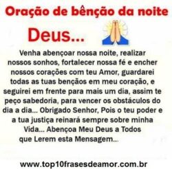 Oração de bênção da noite