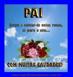 Pai, envio-te estas rosas!