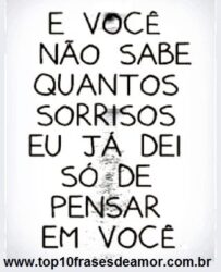 Quantos sorrisos já dei