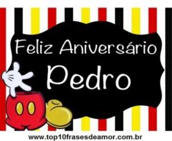 Feliz Aniversário Pedro