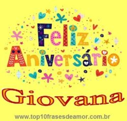 Feliz Aniversário Giovana