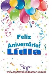 Feliz Aniversário Lídia!