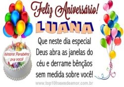 Feliz Aniversário Luana!