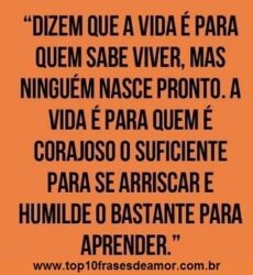 Se arriscar e ser humilde