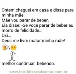 Mãe vou parar de beber