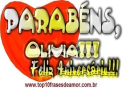 Parabéns Olívia!