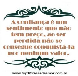 Confiança não tem preço