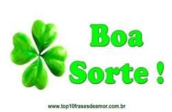 Boa Sorte!