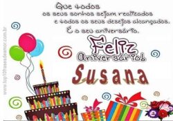 Feliz Aniversário Susana!