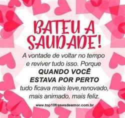 Bateu a Saudade!