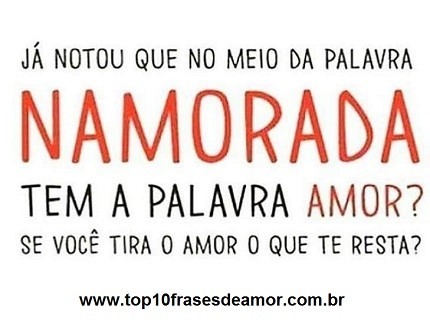 Se você tira o amor