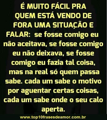 É muito fácil falar