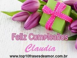 Feliz cumpleaños Cláudia