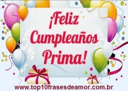 Feliz Cumpleaños Prima!