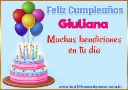 Feliz Cumpleaños Giuliana