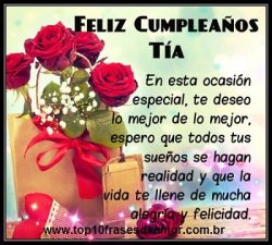 Feliz Cumpleaños Tía