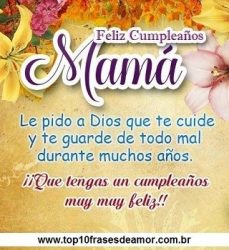 Feliz cumpleaños Mamá