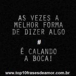 A melhor forma de dizer algo