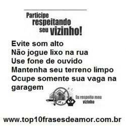 Eu respeito meu vizinho