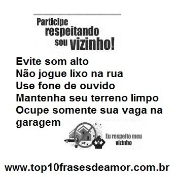 Eu respeito meu vizinho