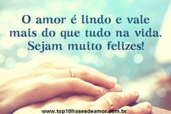 Sejam muito felizes!