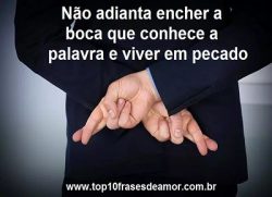 Não adianta encher a boca