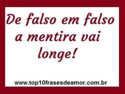 De falso em falso