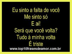 Será que você volta?