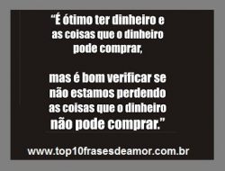 É ótimo ter dinheiro