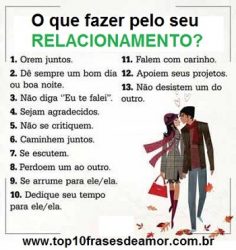 O que fazer pelo seu relacionamento?
