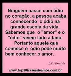 Ninguém nasce com ódio