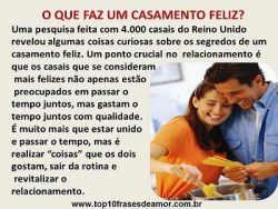 Casamento duradouro e feliz