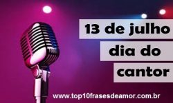 Parabéns pelo seu dia Cantor!