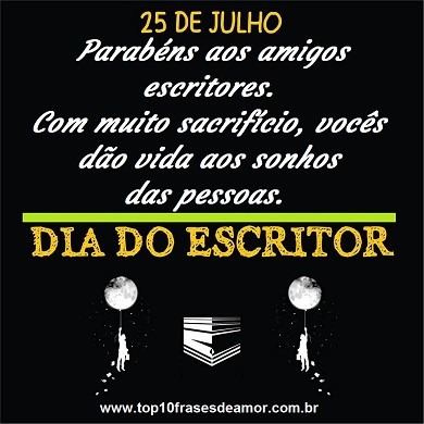 Parabéns aos amigos escritores!