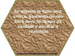 Aceitar crítica é saudável