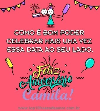 Feliz Aniversário Camila!